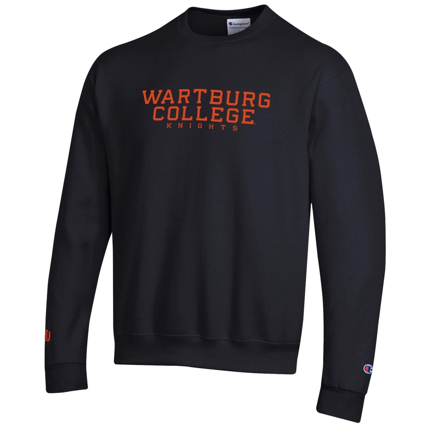 Champion Powerblend Fleece Crew with W on sleeve