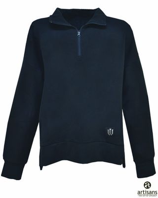 Cora 1/4 zip Monogram Logo