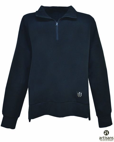 Cora 1/4 zip Monogram Logo