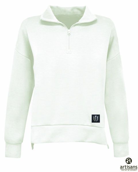 Cora 1/4 zip Monogram Logo