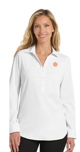 Ladies City Stretch White Tunic