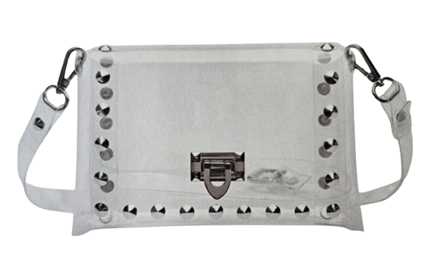 Clear Stadium Bag w/Silver St