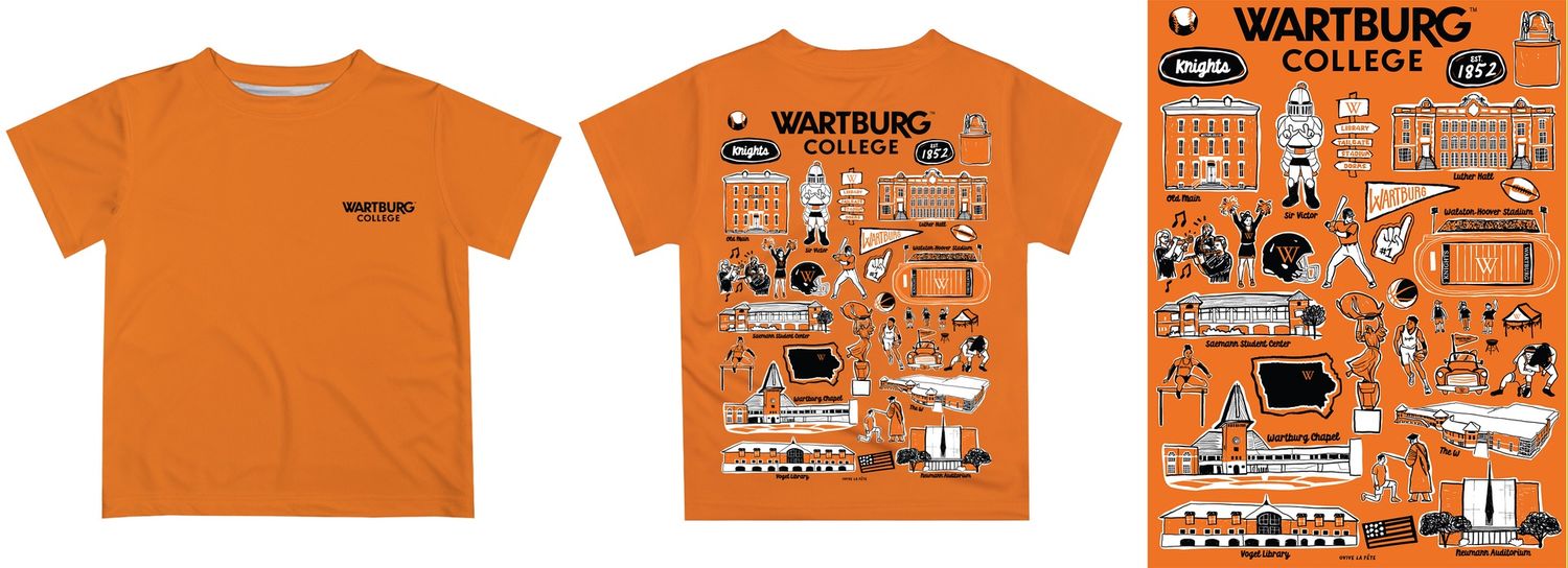 Wartburg College Hand Sketched SS Tee