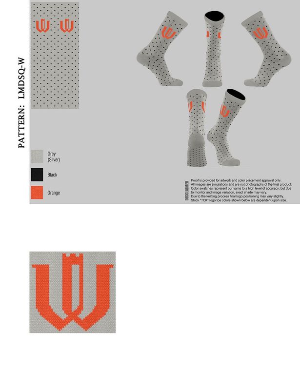 Mid Calf Dress Square Dots Sock