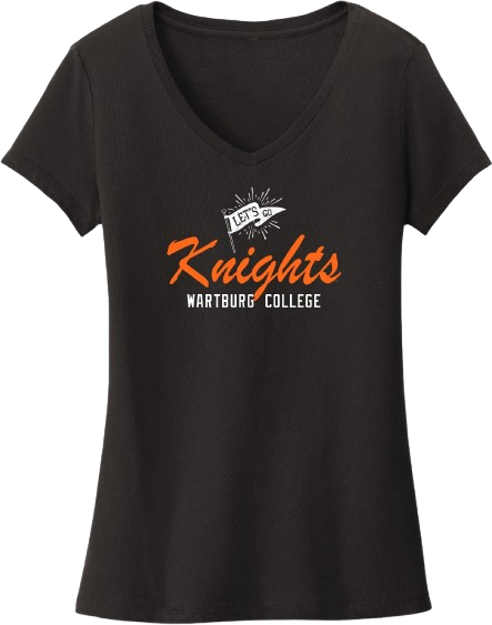 Let's Go Knights Ladies V-neck Tee