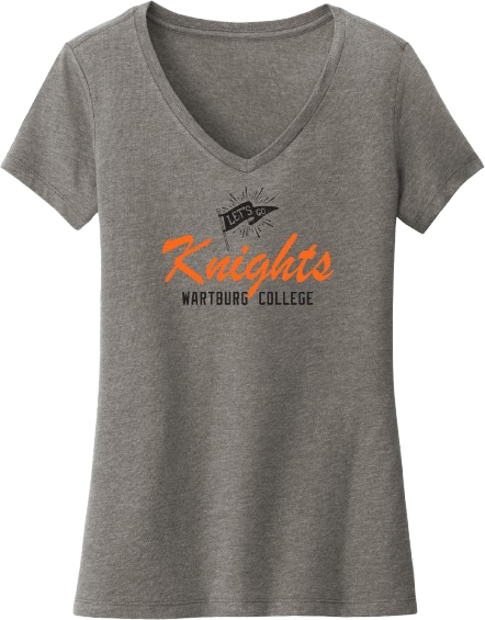 Let's Go Knights Ladies V-neck Tee