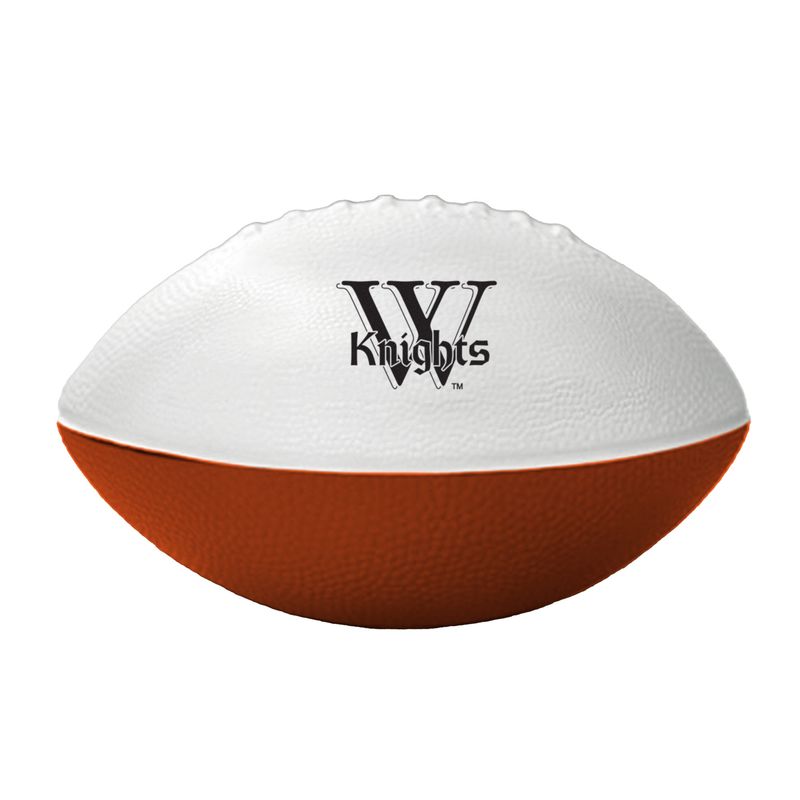 6" Foam Football White/Orange