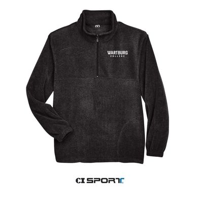 C I Sport Harriton 1/4 Zip Fleece Pullover-Black