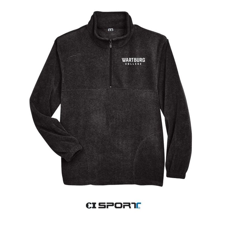 C I Sport Harriton 1/4 Zip Fleece Pullover-Black