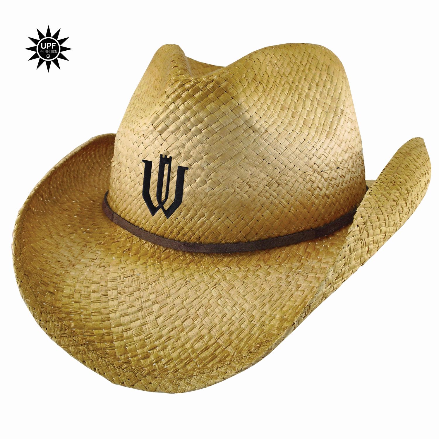 LogoFit Wrangler Distressed Raffia Cowboy Hat