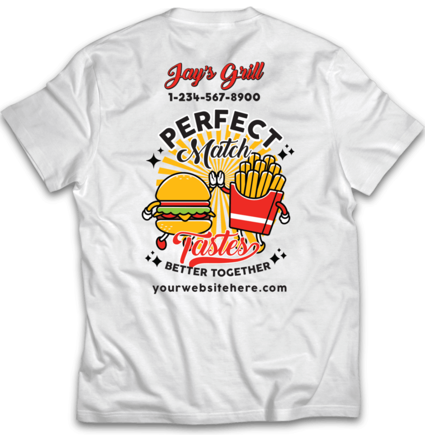 Burgers & Fries T-Shirt AB Templates 1