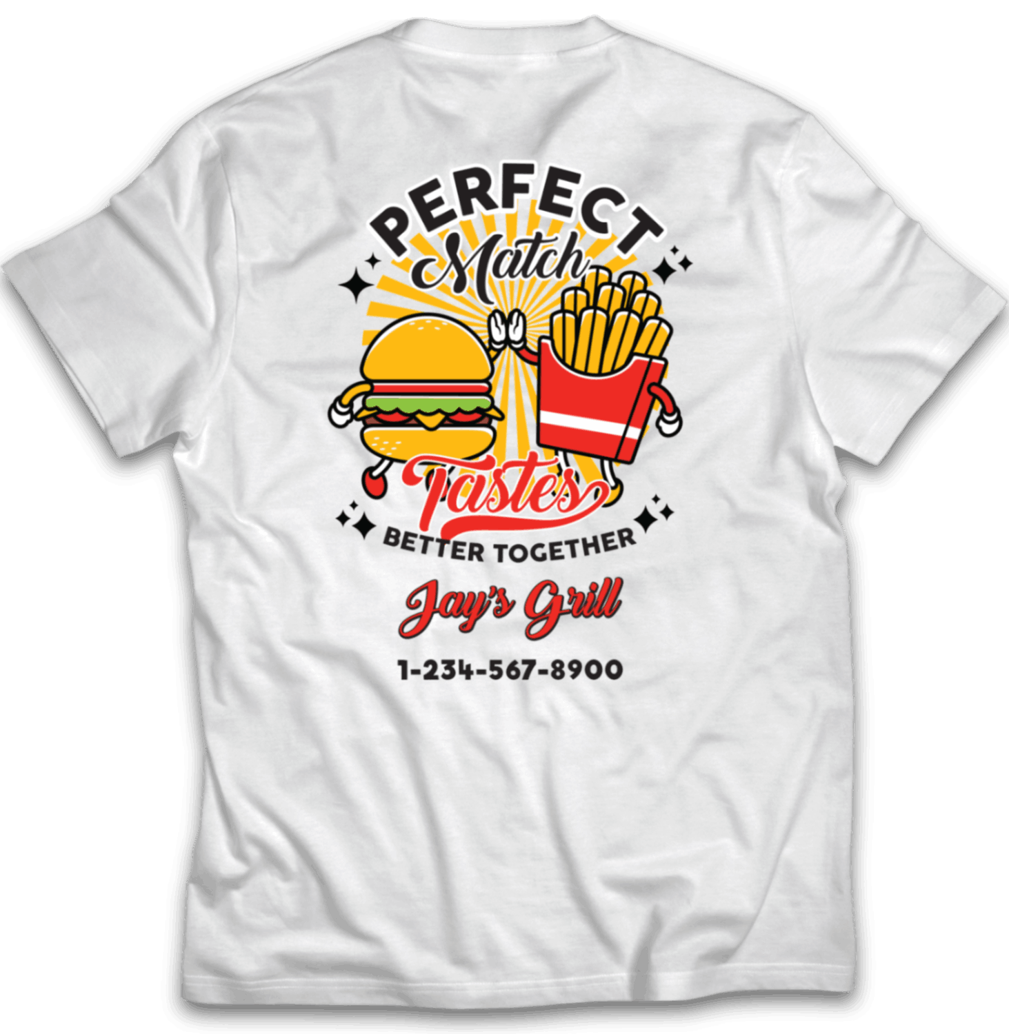 Burgers & Fries T-Shirt Template 2