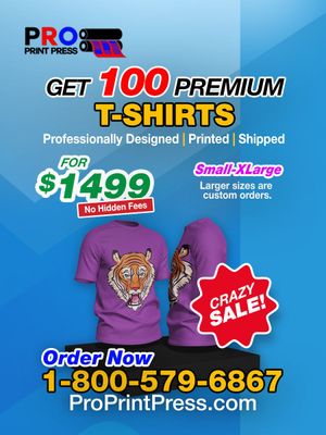 100 Premium T-shirts