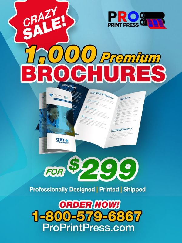 1000 Premium Brochures