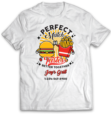 Burgers & Fries T-Shirt AB Templates 2 Burgers & Fries T-Shirt AB Templates 2