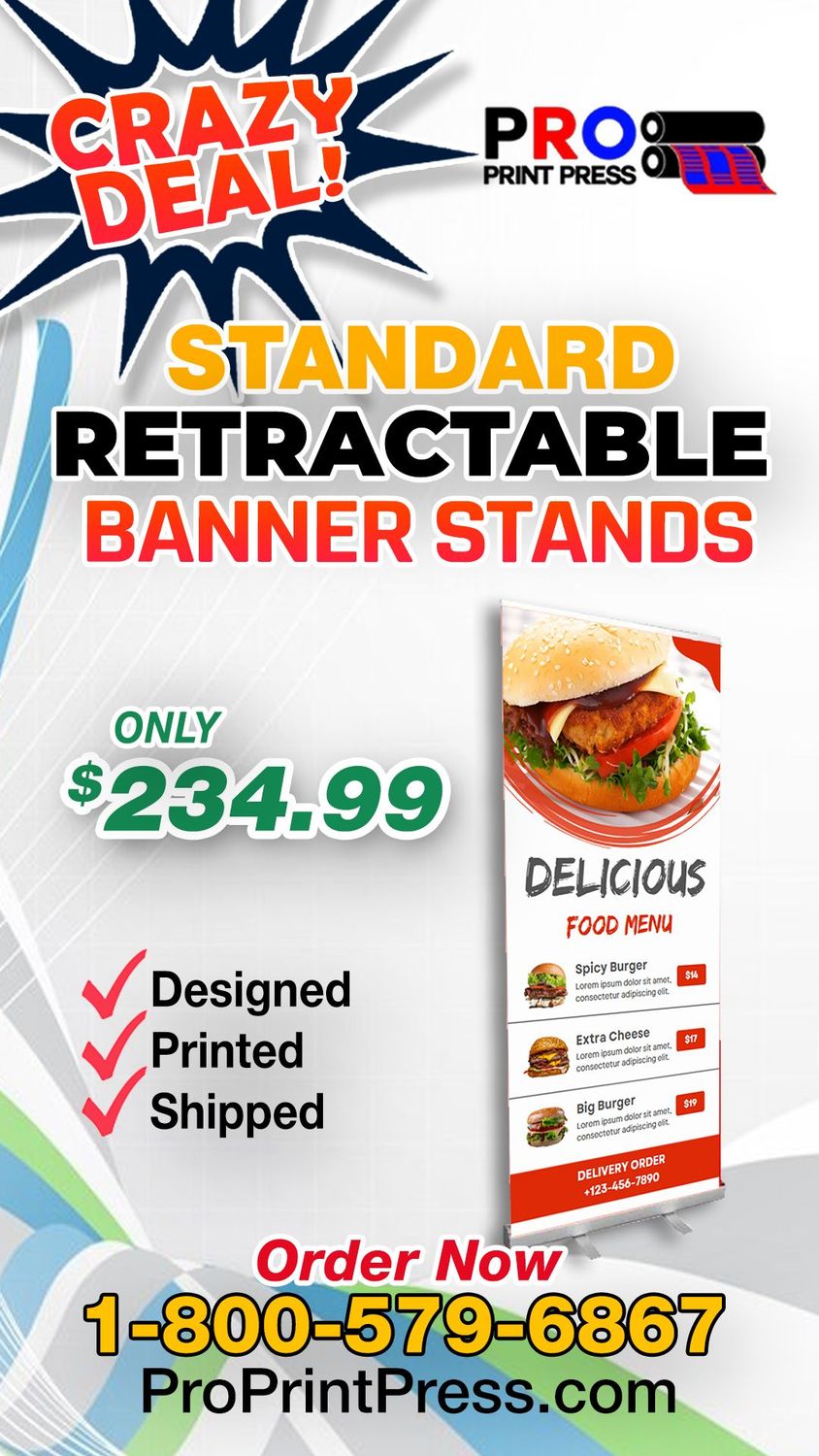Standard Retractable Banner Stands 33 x 80