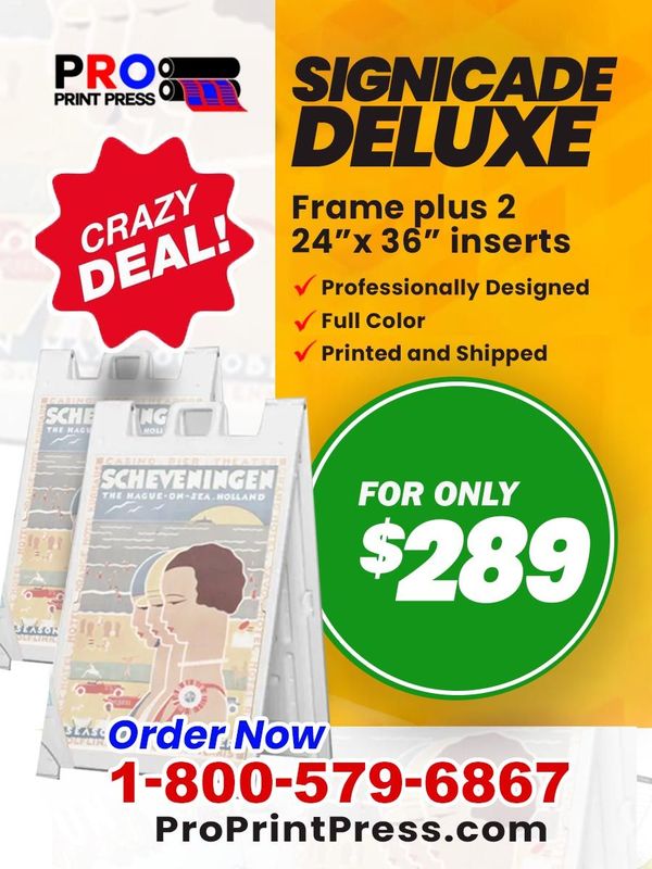 24" x 36" Signicade Delux Sidewalk Sign