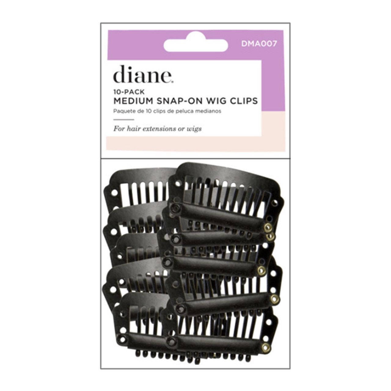 10-pack medium snap on wig clips