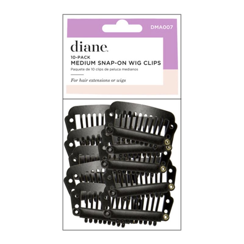 10-pack medium snap on wig clips