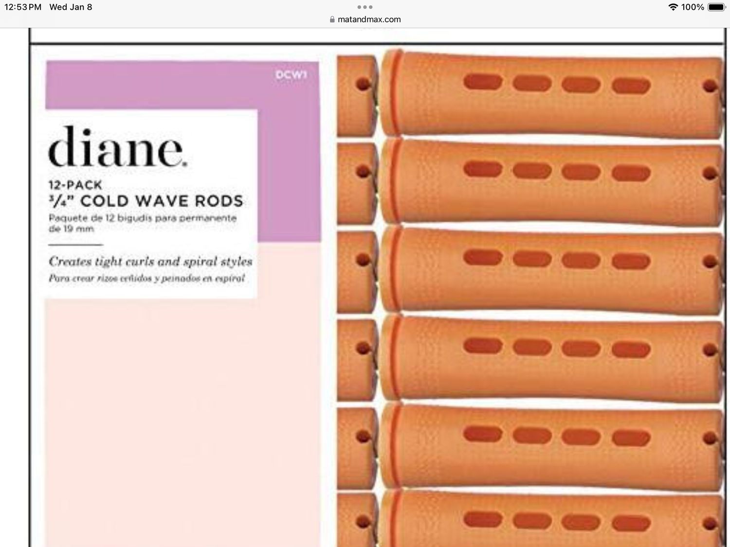 12- pack 3/4” Cold Wave Rods