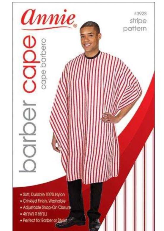 Annie Barber Styling Cape 45” x 55” gray/white