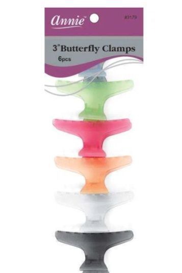 Annie Butterfly Clamps 3” 6Ct