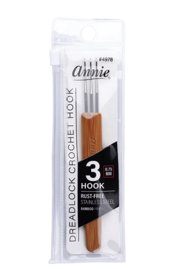 Annie Dreadlocks Crochet Needle, 3-Hooks