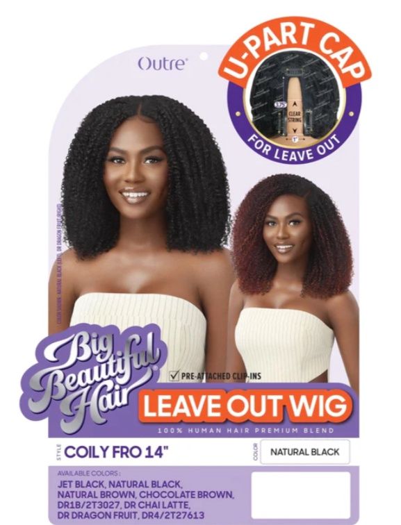 Big Beautiful Hair - Leave Out Wig Coily Fro 14”