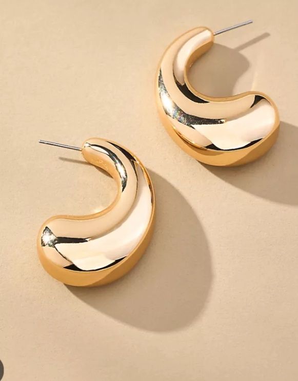 Curved drop Earrings 88163