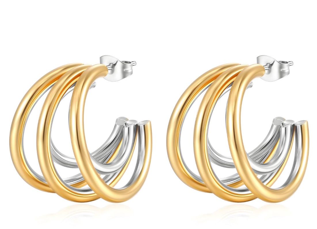 Gold &amp; Silver Hoop 88012