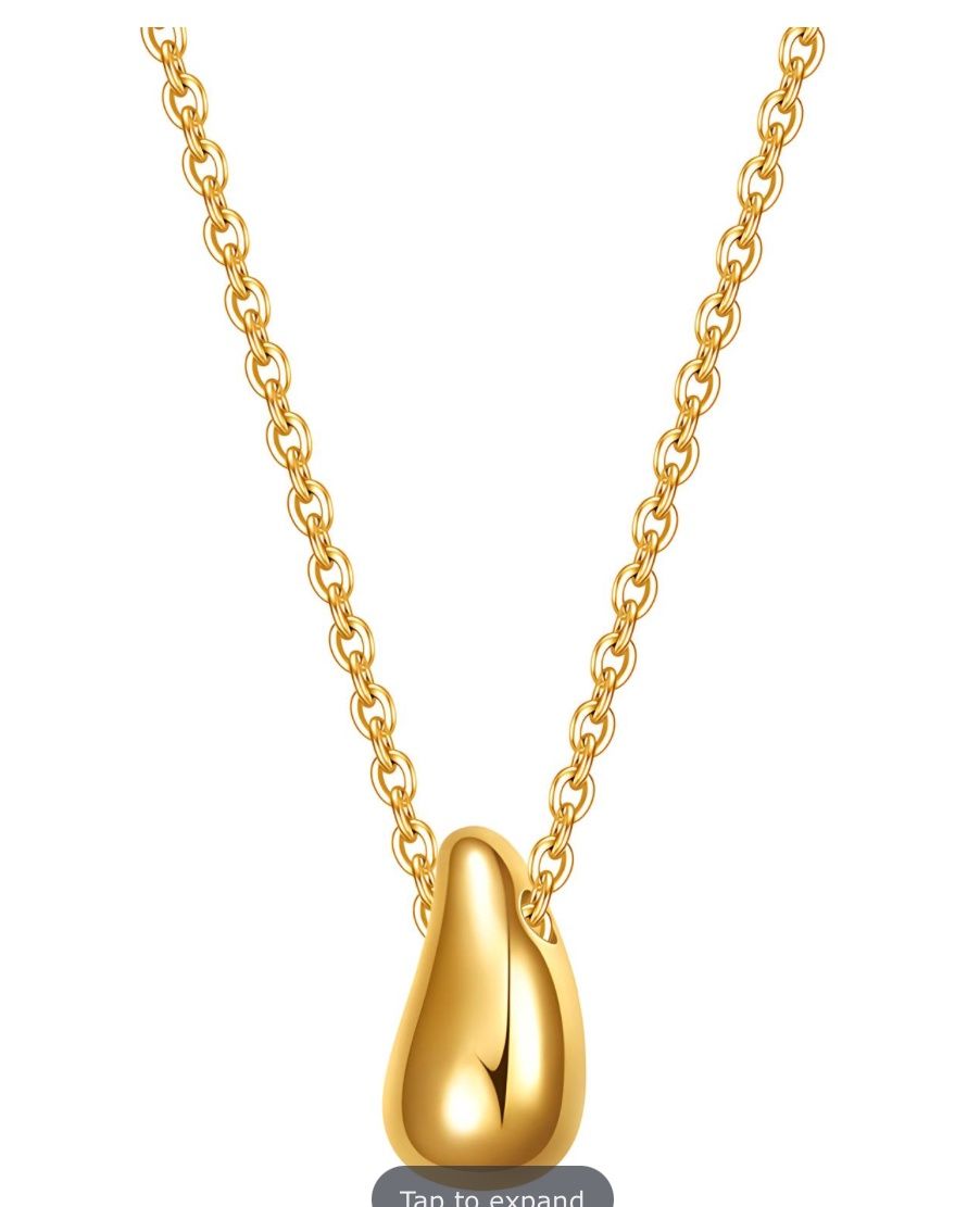 Gold drop necklace 88206