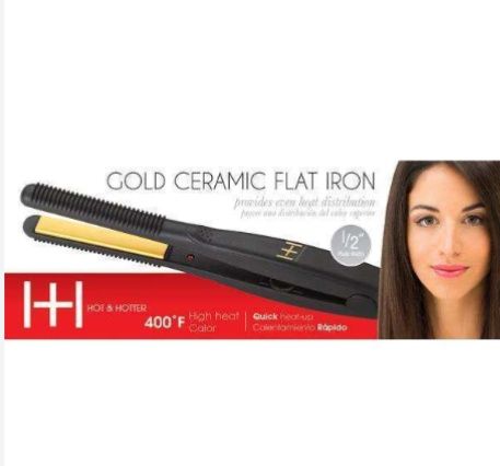 H&amp;H Gold Ceramic Gold Flat Iron