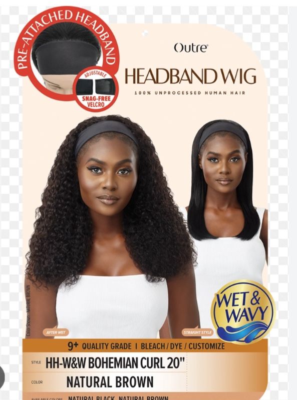 Headband Wig w&amp;w bohemian curl 20”