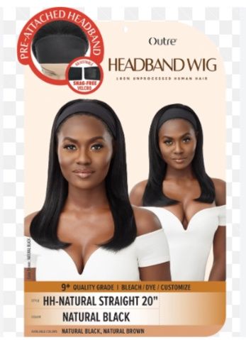 Headband wig natural straight 20”