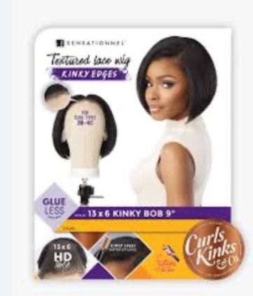 Kinky Edge 13x6 Lace Wig Kinky Bob 14”