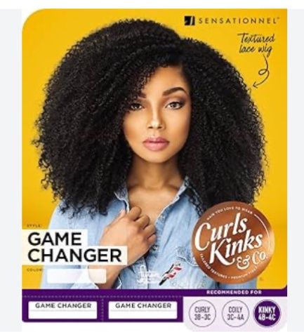 Lace Front Wig “The Game Changer” Curls Kinks &amp; CO