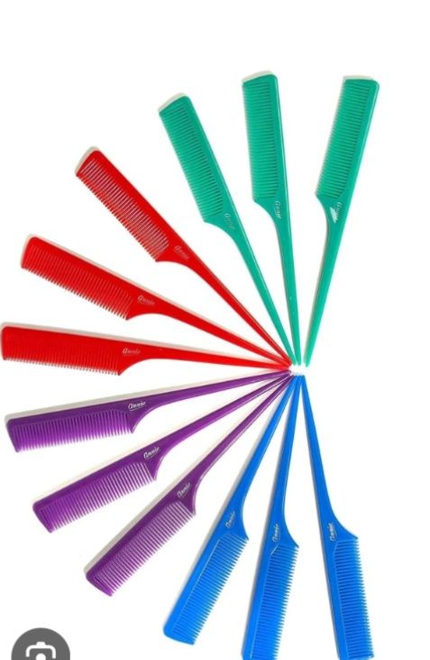Annie Rat Tail Comb Set 12Ct Asst Color