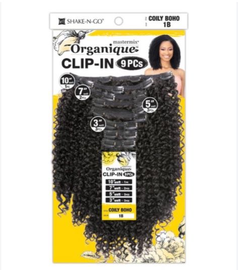 Organique Clip-ins Coily Boho 9 pcs