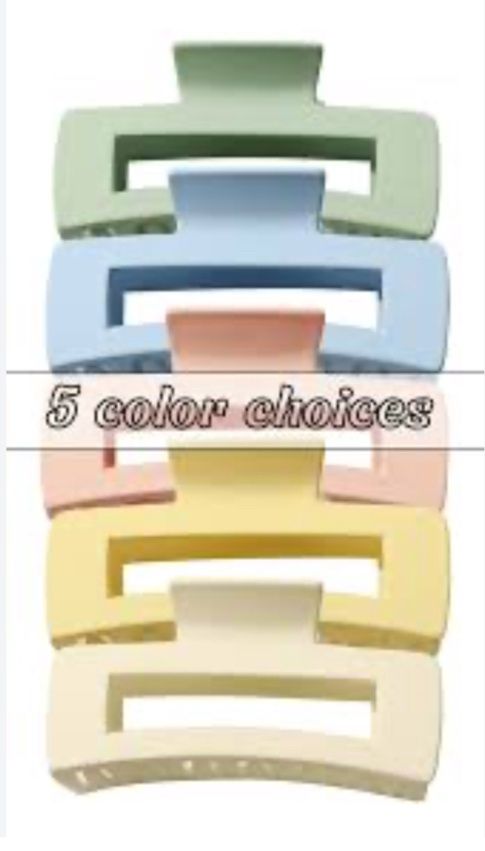 Pastel Rectangular Claw Clip