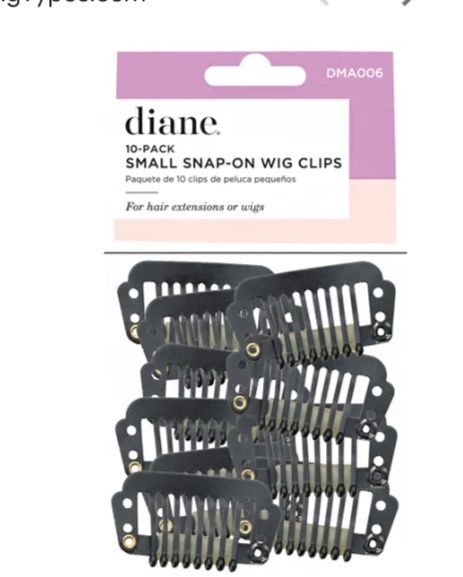 10-pack small snap-on wig clips