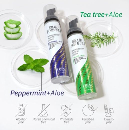 BRAID FORMULA TENSION RELIEF FOAMING LOTION