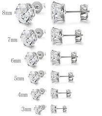 CUBIC ZIRCONIA STUDS STAINLESS STEEL