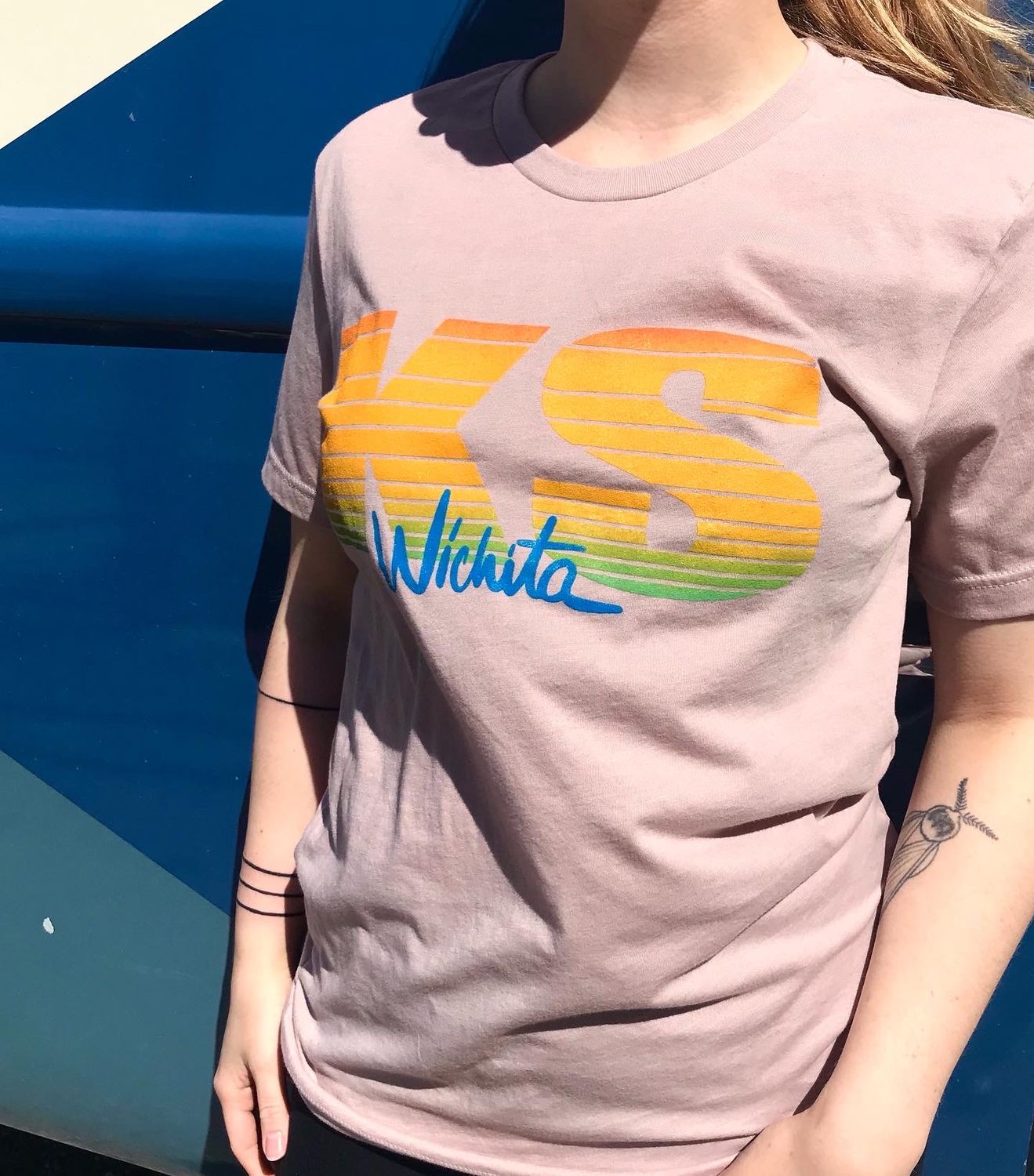 KS Wichita Tee, Color: Heather Pink Gravel, Size: Small