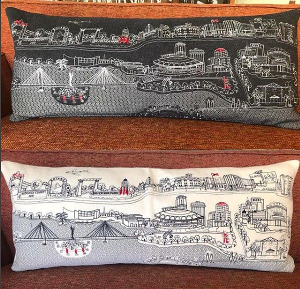 Wichita Skyline Pillow - Queen