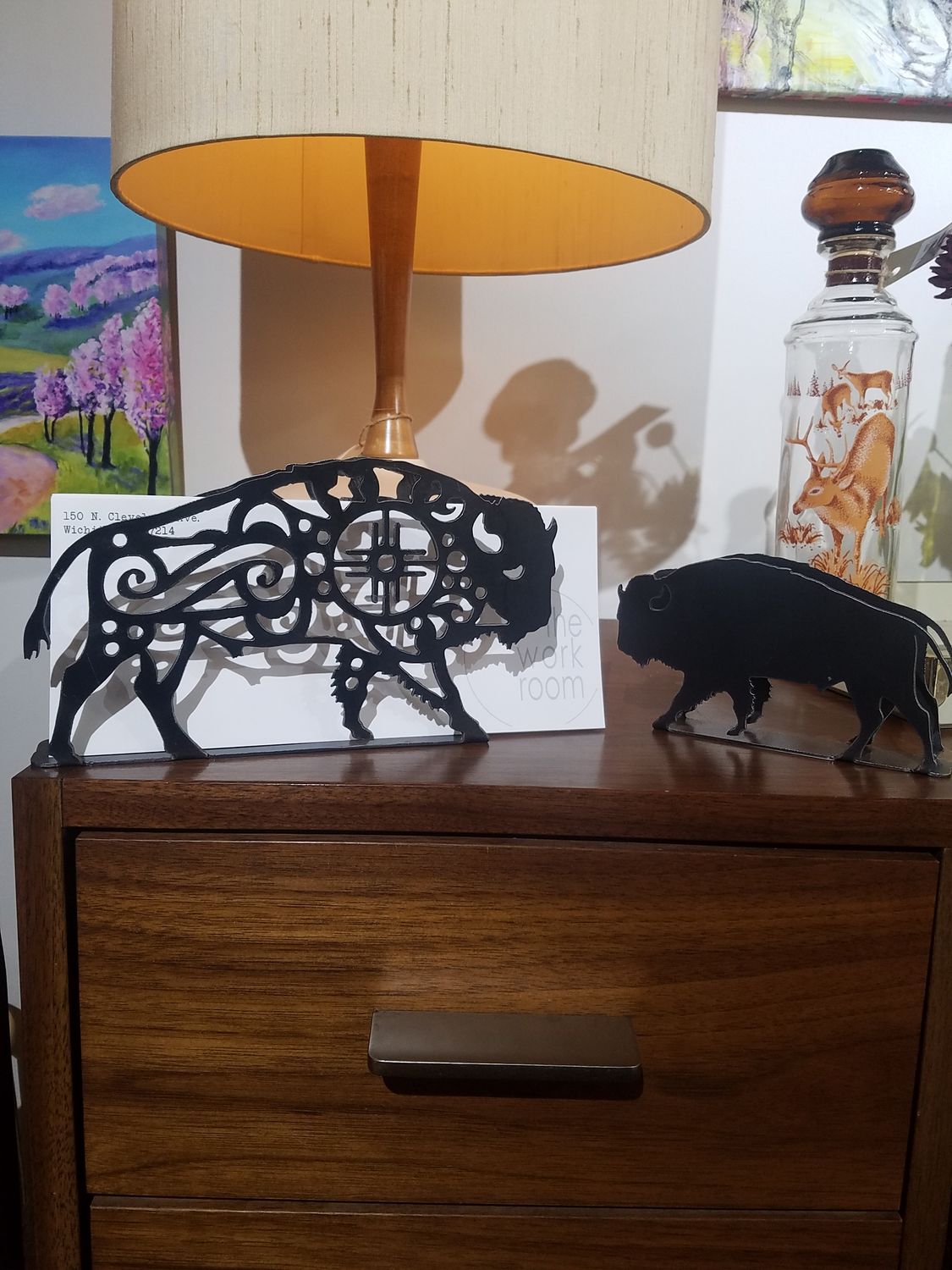 Metal Bison Envelope Holder, Style: Plain, Size: Small