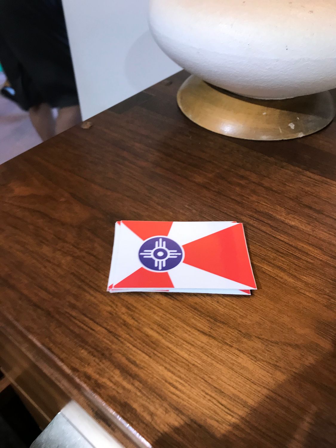 Wichita Flag True Color Decal, Size: SM 2"x3"
