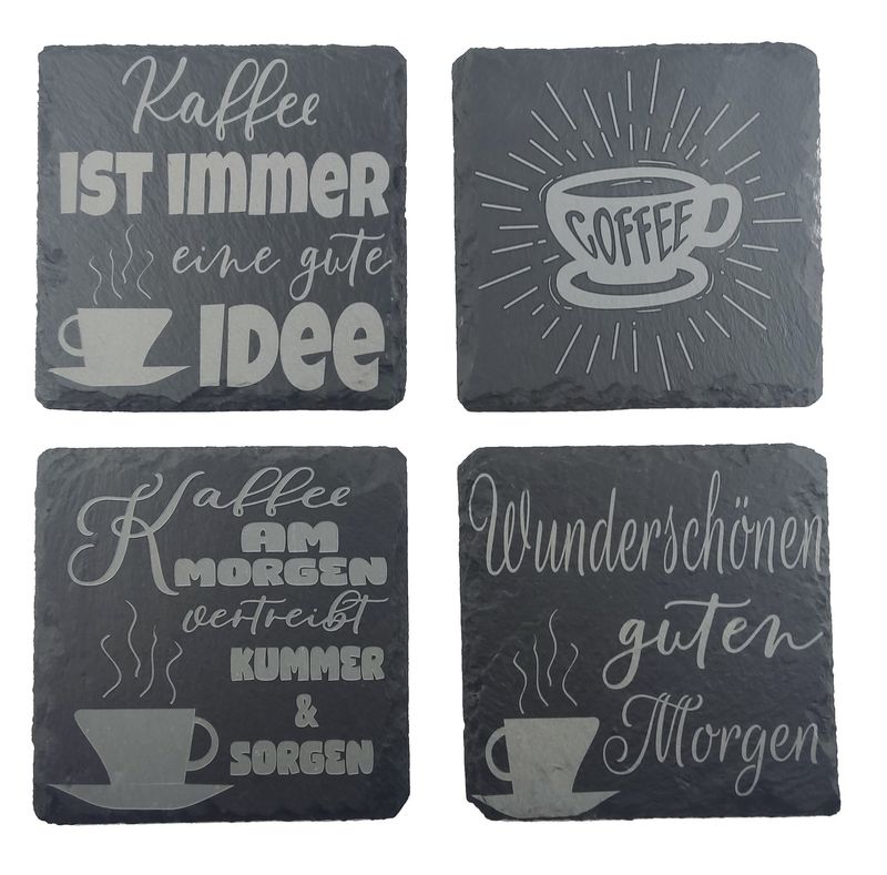 Getränkeuntersetzer Kaffee -4er-Set-