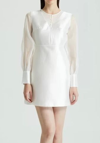 Cinched waist A-line dress for spring and summer