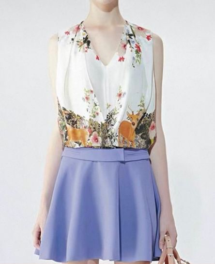 Mulberry silk V-neck dress summer style