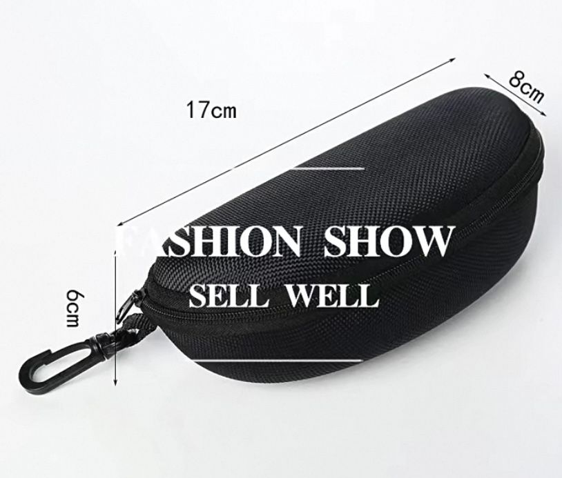Fashion zipper hook big sunglasses case